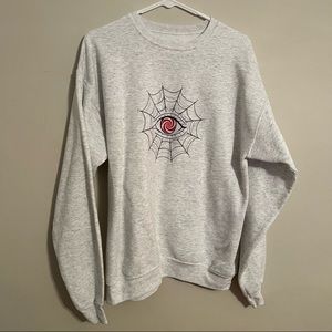 Spider web printed sweater